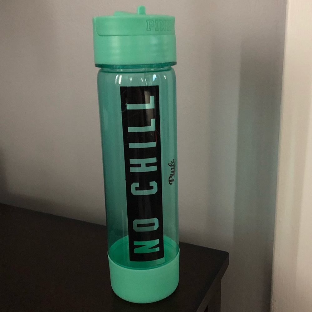 “No Chill” PINK mint green water bottle
